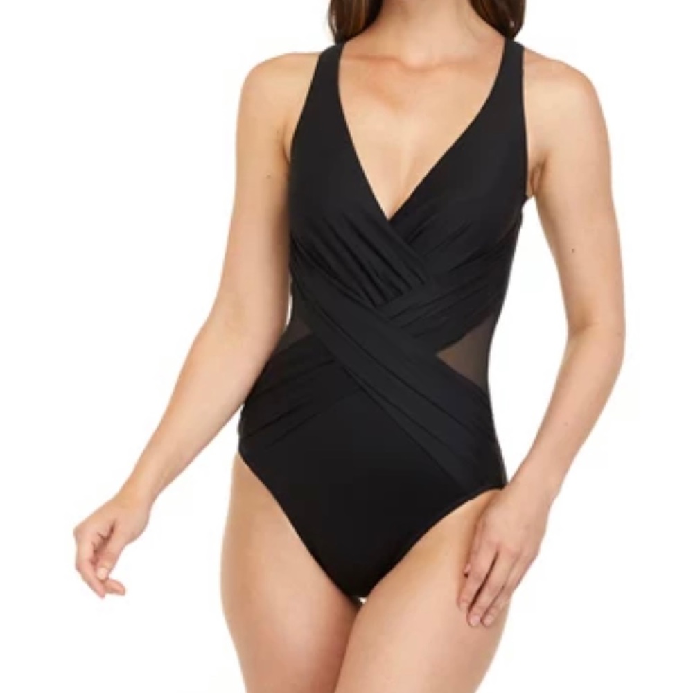 Miraclesuit Solid Crossover With Mesh - image 1